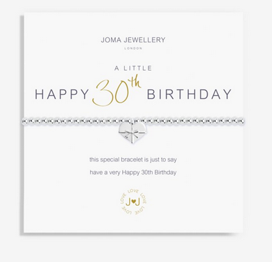 Joma Jewellery | A little Happy 30th Birthday Bracelet