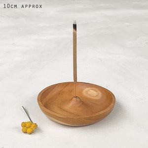 East Of India | Wood Incense Holder - Round Dish