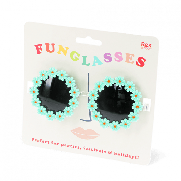 Sunglasses | Funglasses - Green Daisy Sunglasses