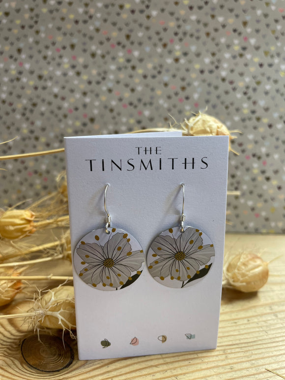 The Tinsmiths | Large Disc Kimono Silver Wire Earrings