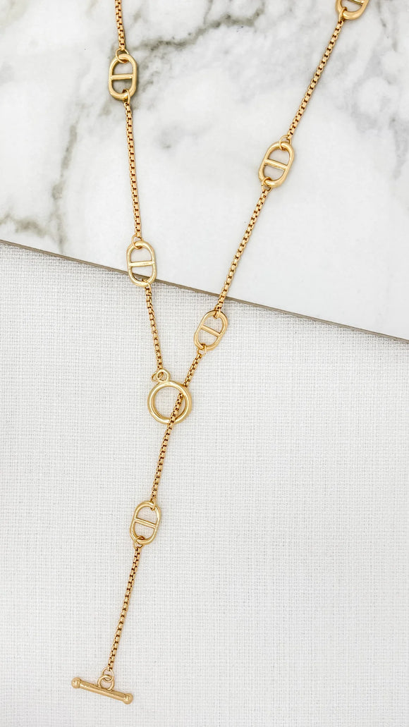 Envy Jewellery | T-Bar Gold Plated Necklace