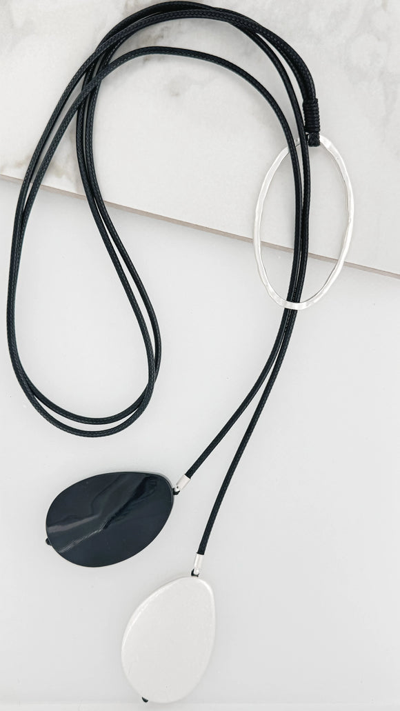 Envy Jewelllery | Long Black Adjustable Cord Necklace