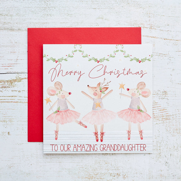 Christmas Card - Fairy Mouse - Granddaughter