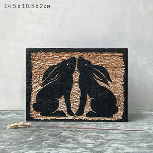 East Of India | Wood Block - Hares
