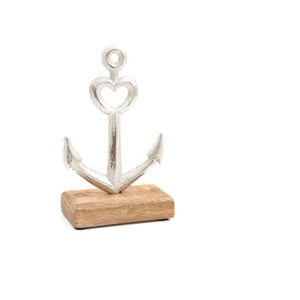 Home Decoration | Anchor On Wooden Base