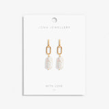 Joma Jewellery | Lumi Pearl Link Gold Earrings
