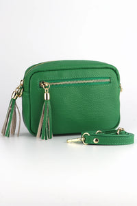 Leather Camera Bag | Italian Leather Camera Bag - Bright Green