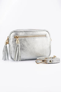 Leather Bag | Leather Camera Bag - Silver