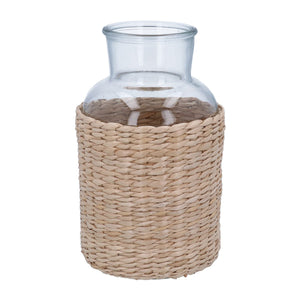 Gisela Graham | Glass Vase With Rattan Cover - Large