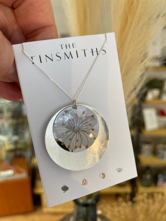 The Tinsmiths | Double Disc Kimono Silver Necklace