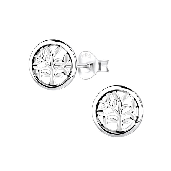 It's Yours | Sterling Silver Tree of Life Stud Earrings