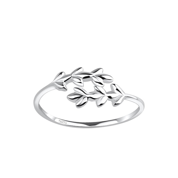 Sterling Silver Ring | Opened Olive Leaf Ring