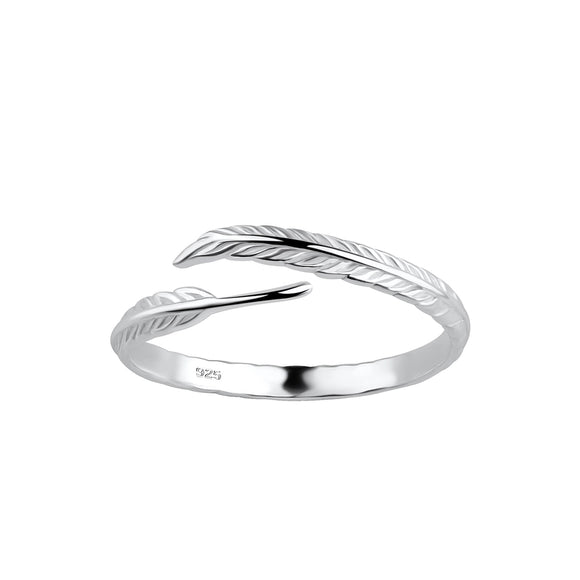 Sterling Silver Ring | Open Feather