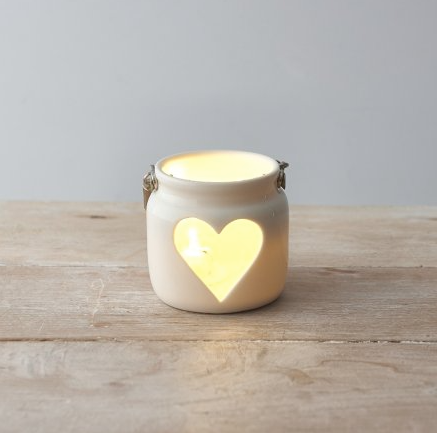Candle Holder | Cut Out Heart Tea Light Holder
