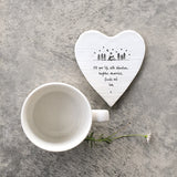 East of India | Fill your life with adventure - Porcelain Heart Coaster