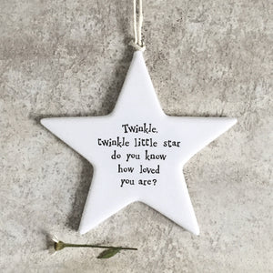 East Of India | Twinkle Twinkle Porcelain Star