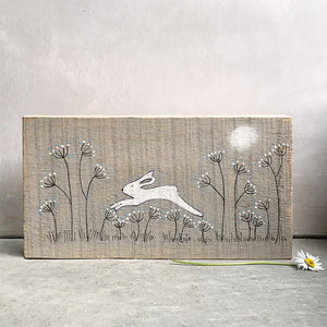 East of India | Wood painting-Leaping hare