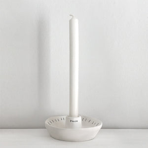 East of India | Porcelain candle holder - Peace