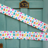 Talking Tables | Birthday Brights Star Happy Birthday Banner - 2 Pack, 1m