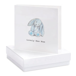 Crumble & Core | Boxed New Mum Earring Card - Blue