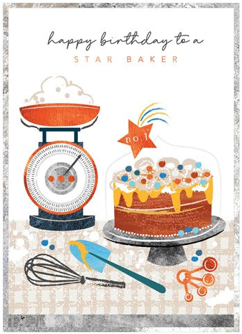 Cinnamon Aitch | 'star baker' Birthday Card