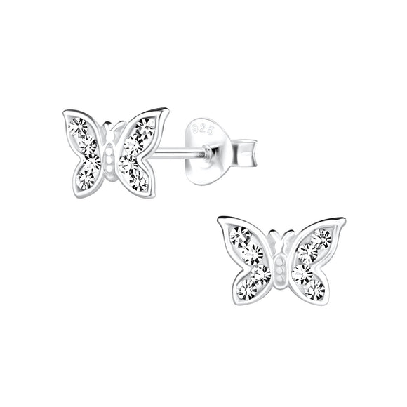 It's Yours | Sterling Silver Butterfly Crystal Ear Studs