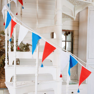 Talking Tables | Red, White and Blue Fabric Bunting, 3m