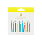 Talking Tables | Rainbow Birthday Candles With Coloured Flames - 12 Pack