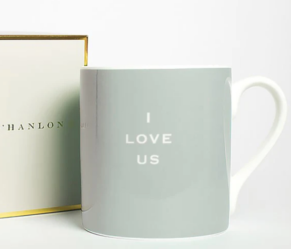 Susan O'Hanlon | 'I Love Us' Mug in Grey