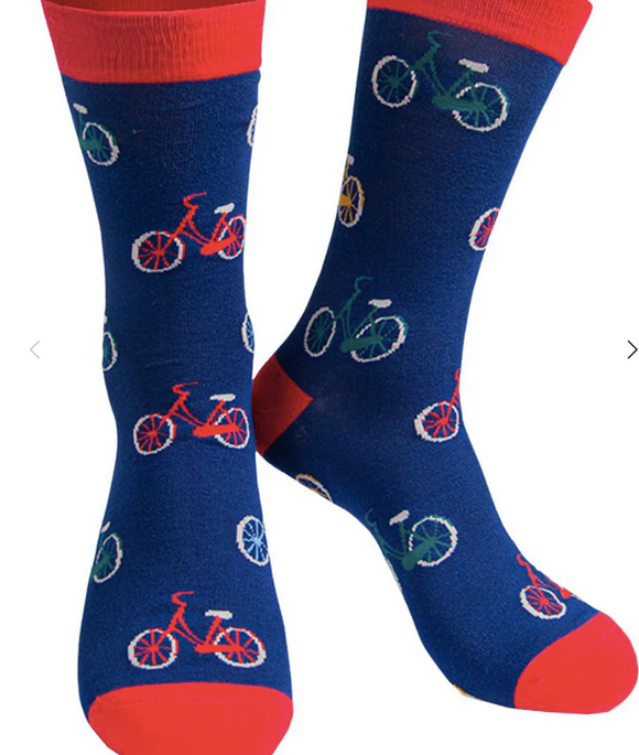 Bamboo Mens Socks | Bicycle Novelty Socks