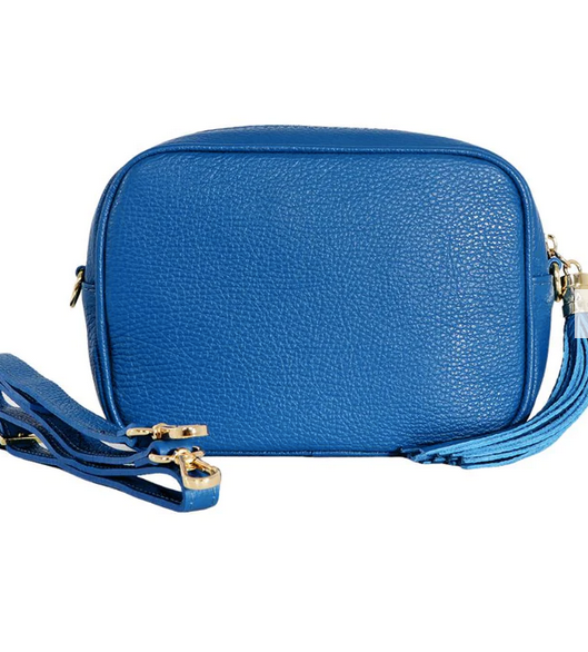 Leather Camera Bag | Italian Leather Camera Bag - Royal Blue