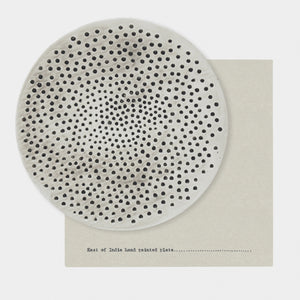 East Of India | Boxed Rustic Dimpled Spots Plate 